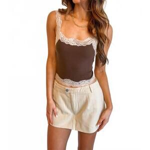 NEW DAY + MOON elodie mini skort in cream